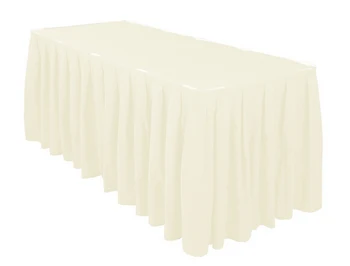 HK DHL Ivory 14 ft./420cm Accordion Pleat Polyester Rectangular Table Skirt for Wedding, 5/Pack
HK DHL Ivory 14 ft./420cm Accordion Pleat Polyester Rectangular Table Skirt for Wedding, 5/Pack