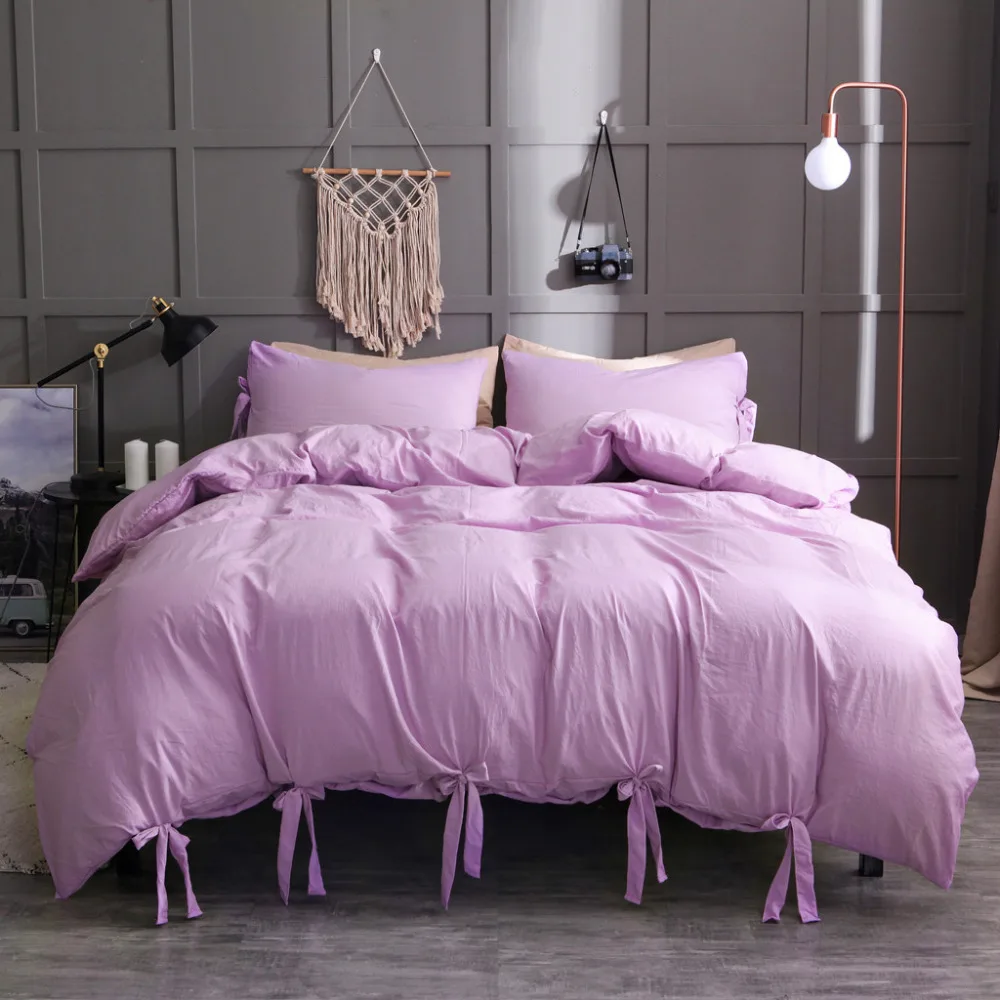 Purple High grade Solid Color Washed Cotton Duvet Cover Set 3 Piece Natural Ultra Soft Modern Style Easy Care Bedding Set
Purple High grade Solid Color Washed Cotton Duvet Cover Set 3 Piece Natural Ultra Soft Modern Style Easy Care Bedding Set
