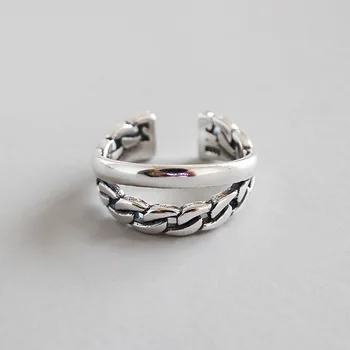 Retro 100% Authentic 925 Sterling Silver Fine Jewelry Holow Open Crossed Locker chain Ring J81 wHOLESALE
Retro 100% Authentic 925 Sterling Silver Fine Jewelry Holow Open Crossed Locker chain Ring J81 wHOLESALE