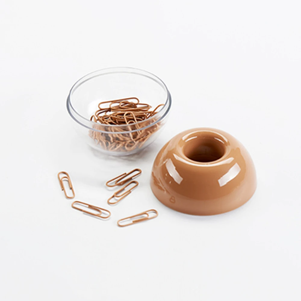 brown 28mm paper clips dispenser holder