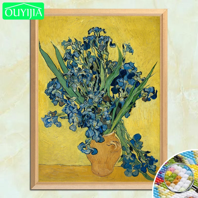 Van Gogh Famous Painting "Vase with Irises" 5D DIY Diamond Painting Full Square Diamond Embroidery Rhinestones Mosaic Picture
Van Gogh Famous Painting "Vase with Irises" 5D DIY Diamond Painting Full Square Diamond Embroidery Rhinestones Mosaic Picture