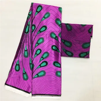 New Silk Prints Fabric Nigerian Style High Quality 4+2yards for Party Dress Ankara Satin Fabric With chiffon scarf match f95-3
New Silk Prints Fabric Nigerian Style High Quality 4+2yards for Party Dress Ankara Satin Fabric With chiffon scarf match f95-3