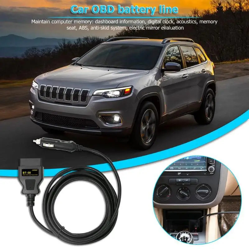 AUTOOL BT-50 OBD2 Vehicle ECU Emergency Power Supply Cable Memory Saver Car Diagnostic Cable
AUTOOL BT-50 OBD2 Vehicle ECU Emergency Power Supply Cable Memory Saver Car Diagnostic Cable