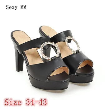 Summer Pumps Women Peep Toe High Heels Party Wedding Platform Gladiator Sandals Woman High Heel Shoes Plus Size 34 - 40 41 42 43
Summer Pumps Women Peep Toe High Heels Party Wedding Platform Gladiator Sandals Woman High Heel Shoes Plus Size 34 - 40 41 42 43