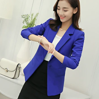 Ladies Blazer Long Sleeve Women Suit jacket Female Feminine Blazer Femme Pink Blue White Black Blazer Autumn
Ladies Blazer Long Sleeve Women Suit jacket Female Feminine Blazer Femme Pink Blue White Black Blazer Autumn