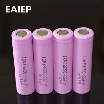 3.7V 2600mAh Original 18650 rechargeable li-ion Battery EAIEP For ICR18650-26F ICR18650 26F 2600 mAH batteries
3.7V 2600mAh Original 18650 rechargeable li-ion Battery EAIEP For ICR18650-26F ICR18650 26F 2600 mAH batteries