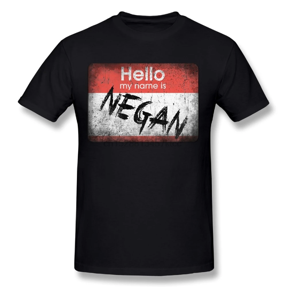 Round Collar Male Hello my name is Negan T Shirts 100% Cotton T-Shirts Plus size Tee Top design Tees Nice Short-sleeved(1)
Round Collar Male Hello my name is Negan T Shirts 100% Cotton T-Shirts Plus size Tee Top design Tees Nice Short-sleeved(1)