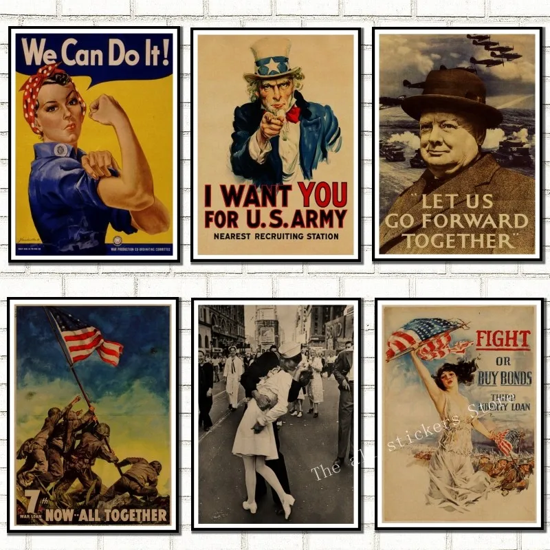 World War vintage Retro Kraft Poster. World War 1, World War 2 propaganda poster retro poster style decorative/901
World War vintage Retro Kraft Poster. World War 1, World War 2 propaganda poster retro poster style decorative/901