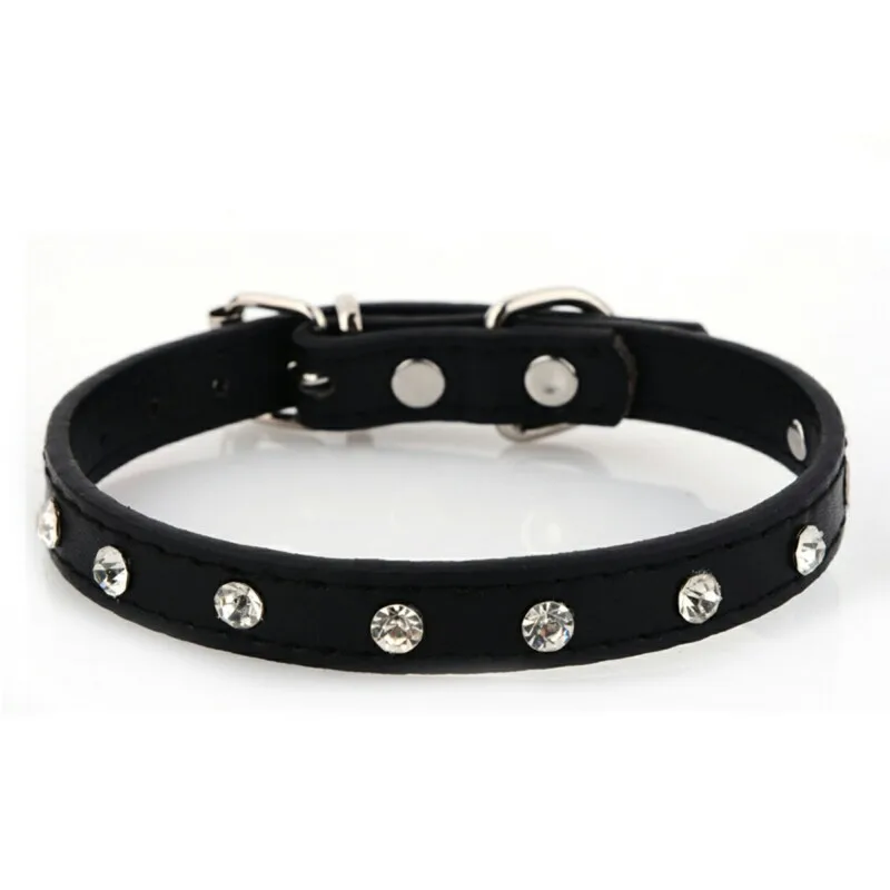 Dog Collar Crystal hot bling Rhinestone pu leather Puppy Cat Collars Necklace Neck Strap personality Small pet products collar
Dog Collar Crystal hot bling Rhinestone pu leather Puppy Cat Collars Necklace Neck Strap personality Small pet products collar