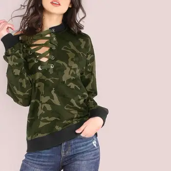 JAYCOSIN Womens Fashion Camouflage Print Top Long Sleeve T-shirt V-Neck Bandage Tops Autumn Femme Plus Size Dropshipping 30p
JAYCOSIN Womens Fashion Camouflage Print Top Long Sleeve T-shirt V-Neck Bandage Tops Autumn Femme Plus Size Dropshipping 30p