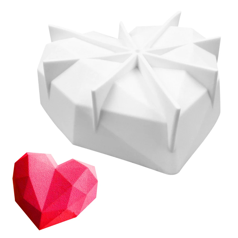 Creative 3D Diamond Love Heart Shape Mousse Cake Mold Silicone DIY Dessert Cakes Chocolate Moulds Decorating Baking Tools
Creative 3D Diamond Love Heart Shape Mousse Cake Mold Silicone DIY Dessert Cakes Chocolate Moulds Decorating Baking Tools
