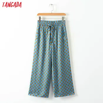 Tangada summer woman geometric print blue wide leg pants bow tie pocket retro female streetwear casual trousers mujer XD313
Tangada summer woman geometric print blue wide leg pants bow tie pocket retro female streetwear casual trousers mujer XD313
