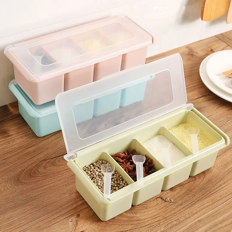 2sets Plastic Seasoning Storage Box Simple Style Spice Containers with Cover Spoon Kitchen Flavoring Organizer Accessories
2sets Plastic Seasoning Storage Box Simple Style Spice Containers with Cover Spoon Kitchen Flavoring Organizer Accessories