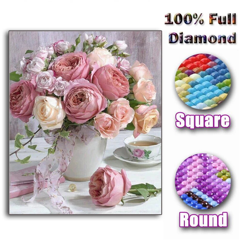 Full Square/Round Drill 5D DIY Diamond Painting "Peony&Tea" Diamond Embroidery Cross Stitch Mosaic Decor Wall sticker
Full Square/Round Drill 5D DIY Diamond Painting "Peony&Tea" Diamond Embroidery Cross Stitch Mosaic Decor Wall sticker