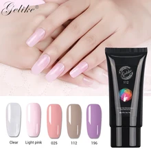 Gelike 60g Poly doigt Extension clair rose gelée Polygel construction rapide ongles Art conseils étendre UV constructeur Camouflage(China)