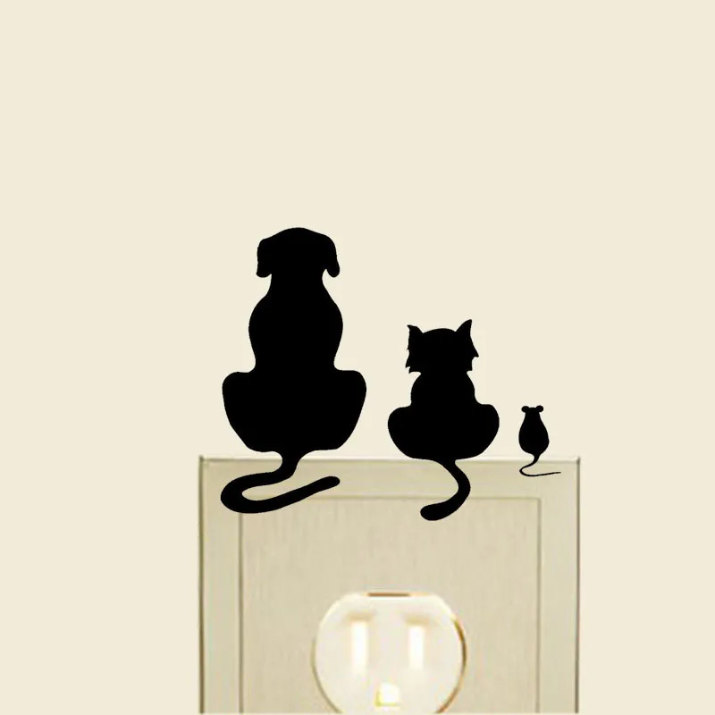 Cartoon dog Cat mouse Sitting Vinyl Switch Sticker Funny Animal Wall Decals for Kids Rooms Bedroom Nursery Home Decor
Cartoon dog Cat mouse Sitting Vinyl Switch Sticker Funny Animal Wall Decals for Kids Rooms Bedroom Nursery Home Decor