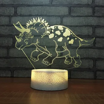 Dinosaur Remote Control Color 3d Lamp Remote Touch switch White base Lovely 7 color change 3d Led Night Light
Dinosaur Remote Control Color 3d Lamp Remote Touch switch White base Lovely 7 color change 3d Led Night Light