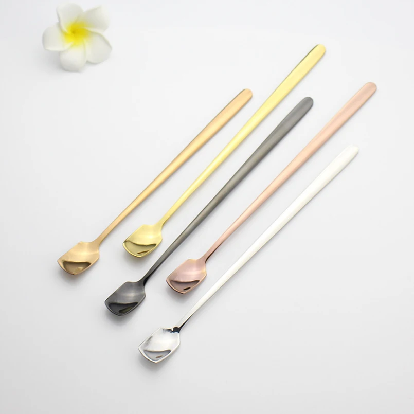 1 Pc Long Handle Ice Cream Spoon Stainless Steel Square Head Mirror Polishing Milk Tea Coffee Stirring Spoons Flatware Utensils
1 Pc Long Handle Ice Cream Spoon Stainless Steel Square Head Mirror Polishing Milk Tea Coffee Stirring Spoons Flatware Utensils