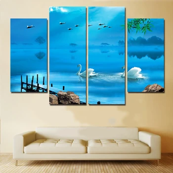 Luxury Elegant 4 PCS Canvas Modern Wall Painting Blue Water Lake Home Decoration Art Picture Paint On Canvas Prints Artworks
Luxury Elegant 4 PCS Canvas Modern Wall Painting Blue Water Lake Home Decoration Art Picture Paint On Canvas Prints Artworks