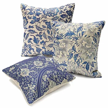 Oriental Blue Floral Pillow Case Cotton Linen Blue And White Porcelain Cover Vintage Home Chinese Pattern Pillow
Oriental Blue Floral Pillow Case Cotton Linen Blue And White Porcelain Cover Vintage Home Chinese Pattern Pillow