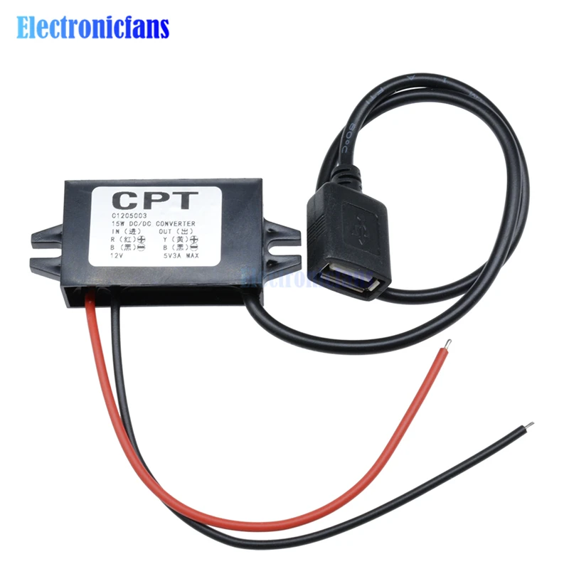 DC-DC 12V to 5V Step-Down Power Supply Module USB Female Port Converter Potting Waterproof power module for phone charger
DC-DC 12V to 5V Step-Down Power Supply Module USB Female Port Converter Potting Waterproof power module for phone charger