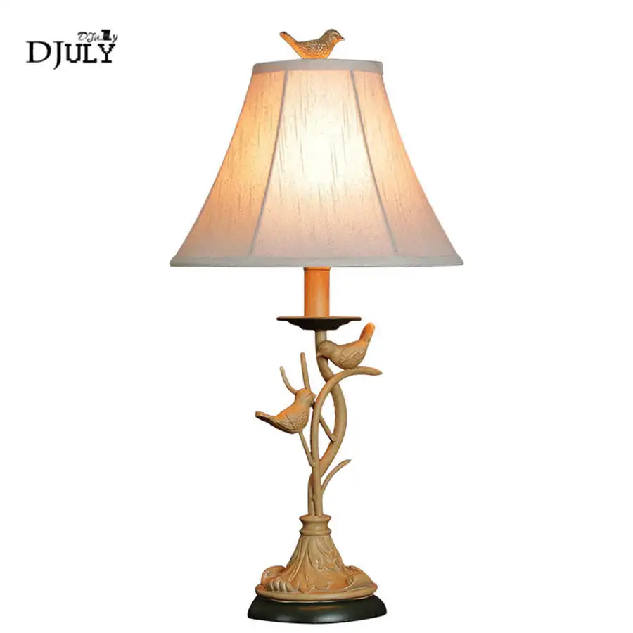 American bird resin fabric table lamp country home deco bedroom bedside lamps retro led luminaire for study living room office
American bird resin fabric table lamp country home deco bedroom bedside lamps retro led luminaire for study living room office