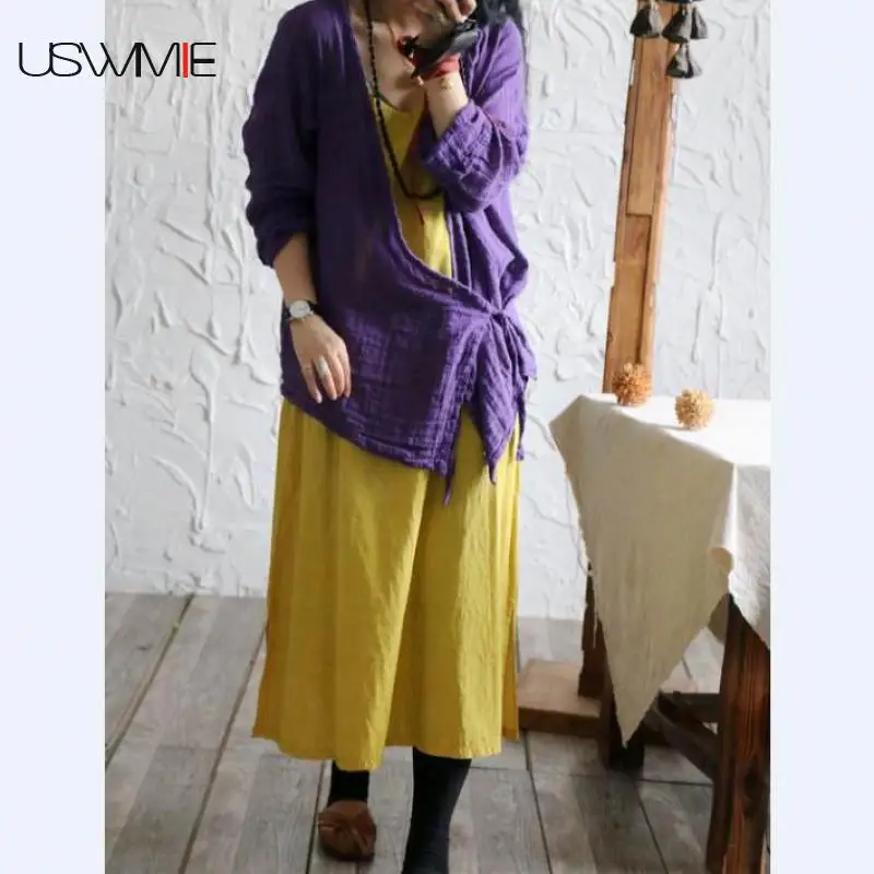 USWMIE 2018 Spring Literary Simple Loose Casual Long Sleeve Women Tops Solid Color Personalized Plus Size Convenience Clothes
USWMIE 2018 Spring Literary Simple Loose Casual Long Sleeve Women Tops Solid Color Personalized Plus Size Convenience Clothes