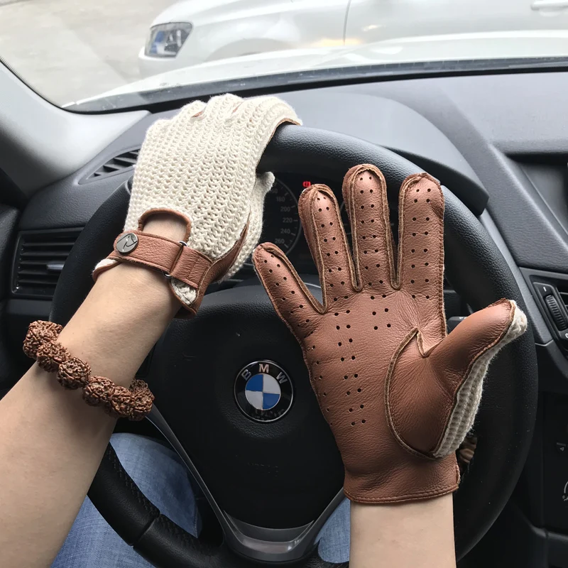 Mens Buckskin Leather Gloves Back Knitted Gloves Deerskin NEW Unlined Non-Slip Motorcycle Driving Gloves Male Leather Mittens
Mens Buckskin Leather Gloves Back Knitted Gloves Deerskin NEW Unlined Non-Slip Motorcycle Driving Gloves Male Leather Mittens