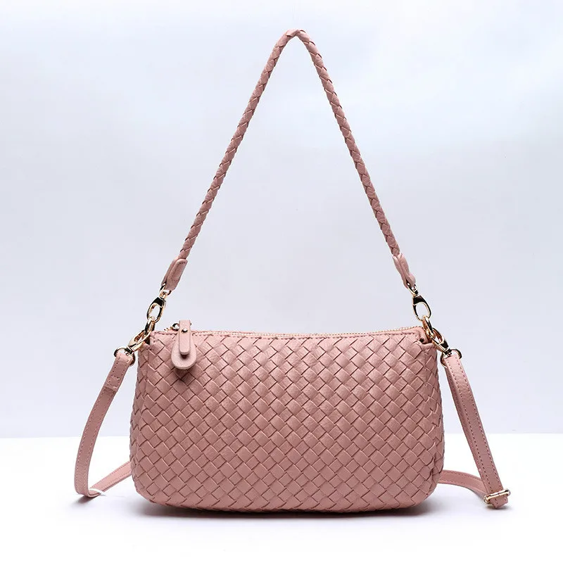 Botom New Arrival Pink Weave Shoulder Bag High Quality Pu Leather Women Handbags Ladies Across Body Handmade Weave Summer Bag
Botom New Arrival Pink Weave Shoulder Bag High Quality Pu Leather Women Handbags Ladies Across Body Handmade Weave Summer Bag