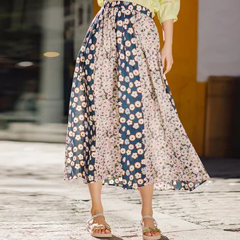 INMAN Summer Elegant Lady Skirt Floral A Line Skirt Unique Design Prairie Chic Natural Elastic Waist Women Skirt
INMAN Summer Elegant Lady Skirt Floral A Line Skirt Unique Design Prairie Chic Natural Elastic Waist Women Skirt