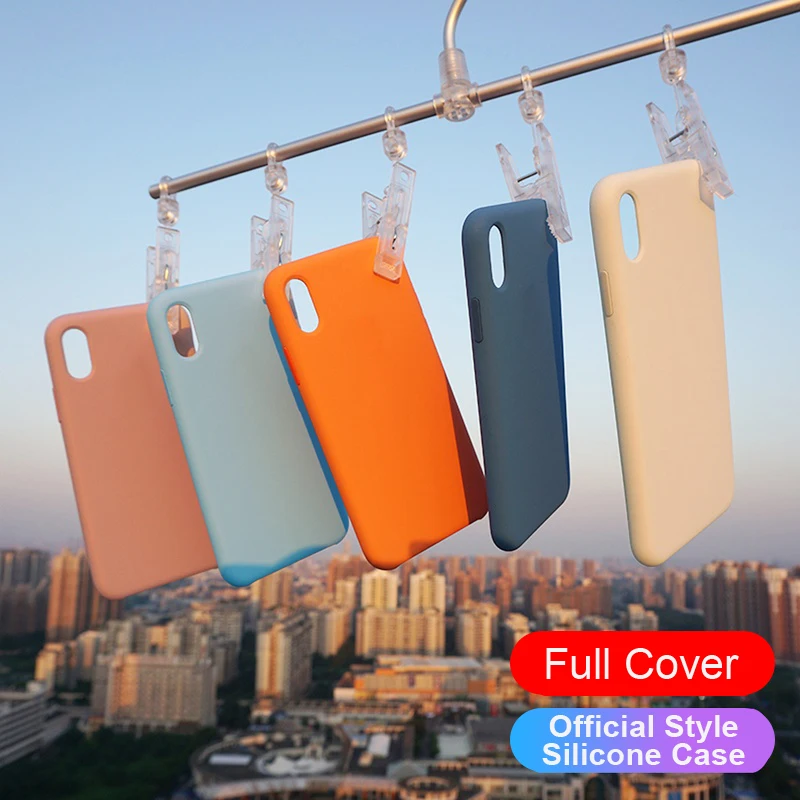 Original Official Style Silicone Case For iphone 7 xs MAX XR X Cases Full Cover For Apple IPhone 7 8 6 S Plus 5 5S Cover Case
Original Official Style Silicone Case For iphone 7 xs MAX XR X Cases Full Cover For Apple IPhone 7 8 6 S Plus 5 5S Cover Case