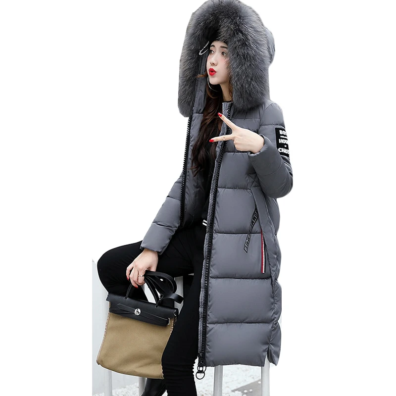 2019 Winter Women's Down Parkas Winter Jacket Big Fur Thick Slim Long Coat Fashion Zipper Hooded Female Long Outerwear 
2019 Winter Women's Down Parkas Winter Jacket Big Fur Thick Slim Long Coat Fashion Zipper Hooded Female Long Outerwear