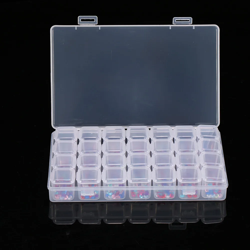28 Slots Clear Nail Art Glitter Rhinestone Storage Case Nail Decoration Plastic Box Jewelry Display Container Organizer Holder
28 Slots Clear Nail Art Glitter Rhinestone Storage Case Nail Decoration Plastic Box Jewelry Display Container Organizer Holder