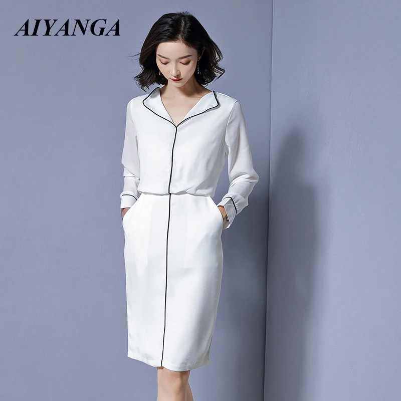 OL White Dress Women 2019 Spring Long Sleeve Dress Female Elegant Office Lady Slim Fashion Dresses Medium Long Style Black
OL White Dress Women 2019 Spring Long Sleeve Dress Female Elegant Office Lady Slim Fashion Dresses Medium Long Style Black