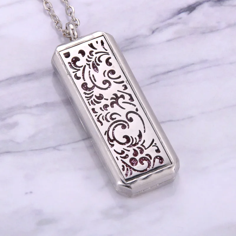 New Silver Flower square Aromatherapy lockets perfume Essential Oils Diffuser locket Aroma Diffuser Pendant Necklace women
New Silver Flower square Aromatherapy lockets perfume Essential Oils Diffuser locket Aroma Diffuser Pendant Necklace women