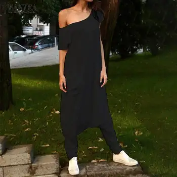 Rompers Womens Jumpsuit ZANZEA Ladies Long Playsuits Sexy Off Shoulder Drop-crotch Jumpsuits Plus Size Overalls Combinaison 5XL
Rompers Womens Jumpsuit ZANZEA Ladies Long Playsuits Sexy Off Shoulder Drop-crotch Jumpsuits Plus Size Overalls Combinaison 5XL