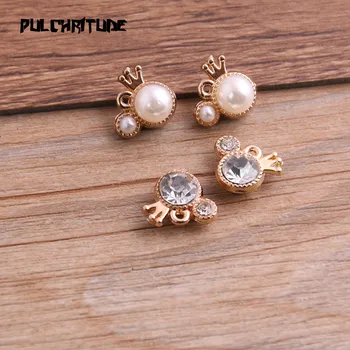 4pcs 12*14mm Two Color Alloy Metal Drop Oil Crown Pearl Charms Pendant For DIY Bracelet Necklace Jewelry Making
4pcs 12*14mm Two Color Alloy Metal Drop Oil Crown Pearl Charms Pendant For DIY Bracelet Necklace Jewelry Making