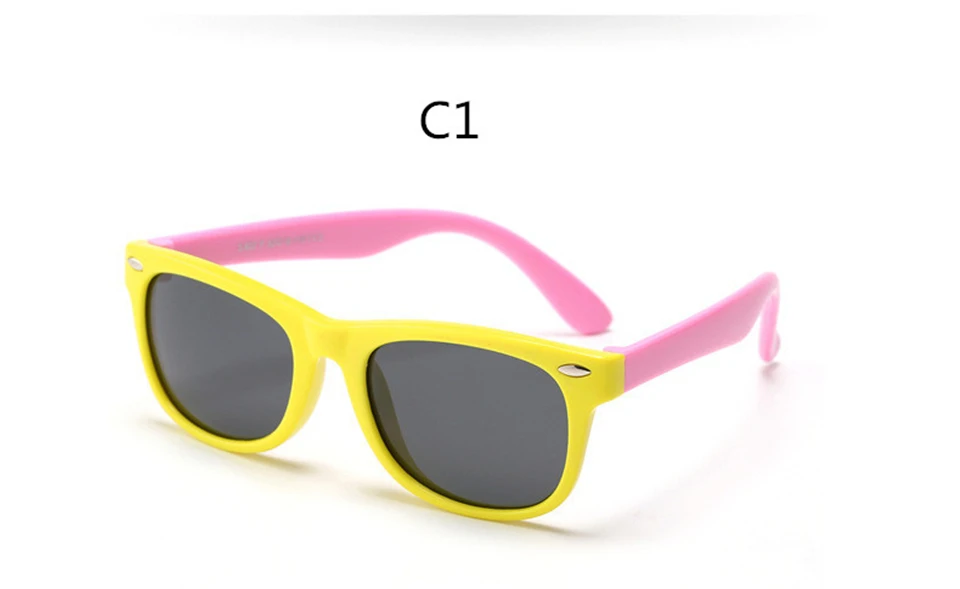 ALIKIAI Girls Sunglasses Kids Sun glasses Children Glasses Polarized Lenses Girls Boys Silicone UV400 Child Mirror Baby Eyewear (10)