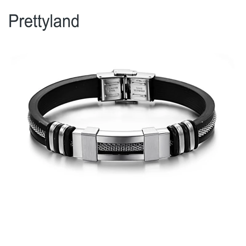 4 Color Stainless Steel Silicone Bracelet Men Jewelry WristBand Punk Style New Design Men Bracelet Rubber Charm Pulsera Hombre
4 Color Stainless Steel Silicone Bracelet Men Jewelry WristBand Punk Style New Design Men Bracelet Rubber Charm Pulsera Hombre