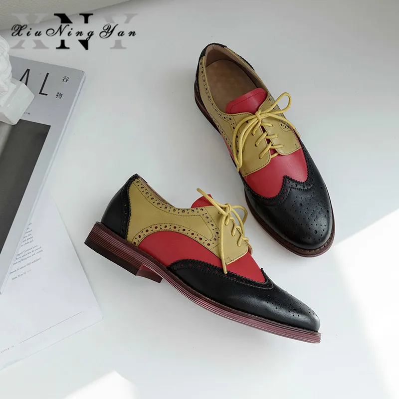 Women Oxford Shoes Flats Handmade Genuine Leather Vintage Spring for Woman Shoes Laces Loafers Brown Casual Sneakers Flat Shoes
Women Oxford Shoes Flats Handmade Genuine Leather Vintage Spring for Woman Shoes Laces Loafers Brown Casual Sneakers Flat Shoes