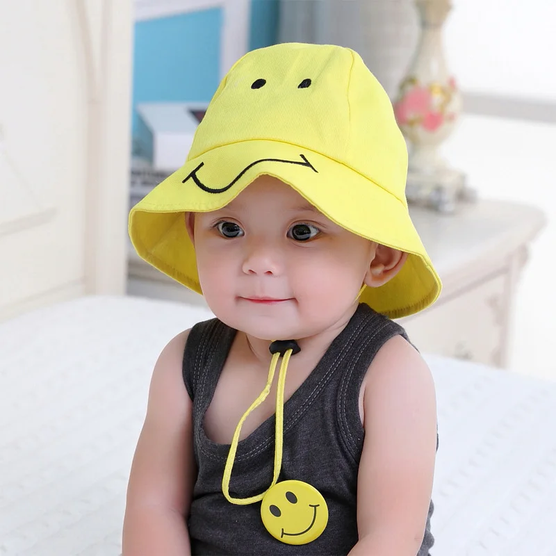 New Cute Smile Yellow Baby Hat Soft Cotton Children Summer Hat Infant Baby Boy Girl Bucket Sun Hats Beach Panama Kids Cap
New Cute Smile Yellow Baby Hat Soft Cotton Children Summer Hat Infant Baby Boy Girl Bucket Sun Hats Beach Panama Kids Cap