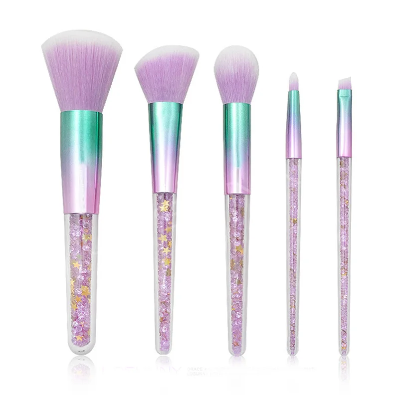 New 5pcs Glitter Diamond Makeup Brushes Set Unicorn Foundation Brush Face Powder Eyeliner Blending Cosmetic Beauty Tool Kit
New 5pcs Glitter Diamond Makeup Brushes Set Unicorn Foundation Brush Face Powder Eyeliner Blending Cosmetic Beauty Tool Kit