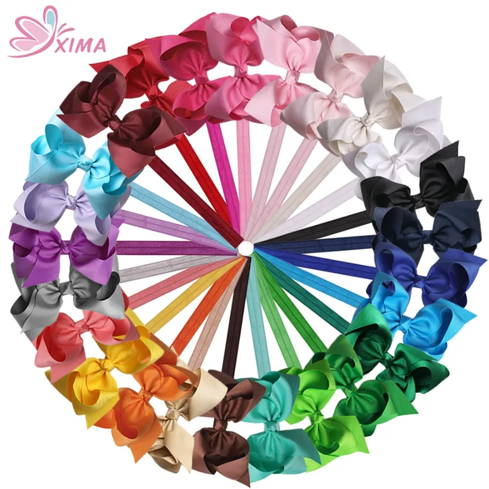 XIMA 6inch Big Ribbon Bows Hair Bow with Soft Headband Kids Hair Accessories 32pcs/lot 25colors Free Shipping
XIMA 6inch Big Ribbon Bows Hair Bow with Soft Headband Kids Hair Accessories 32pcs/lot 25colors Free Shipping