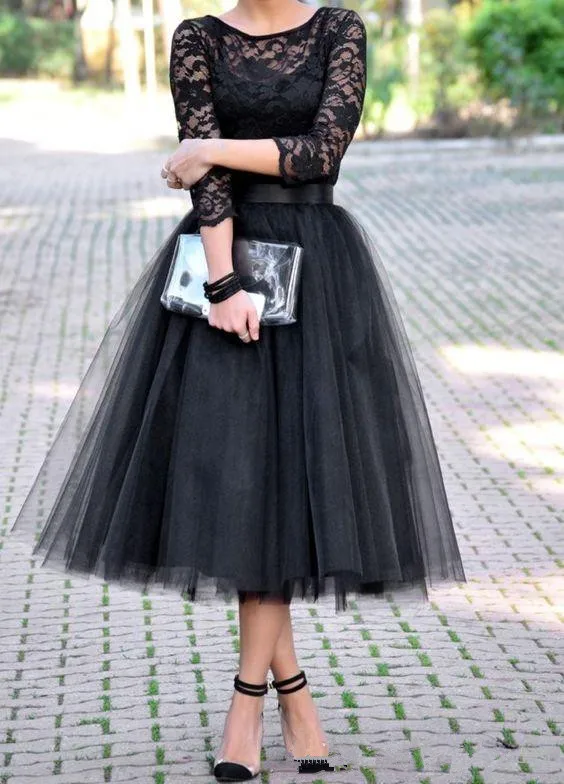 2019 Gothic Black Vintage Short Tea Length 1950s Wedding Dresses With 3/4 Sleeves A-line Lace Tulle Colorful 1960s Bridal Gowns
2019 Gothic Black Vintage Short Tea Length 1950s Wedding Dresses With 3/4 Sleeves A-line Lace Tulle Colorful 1960s Bridal Gowns