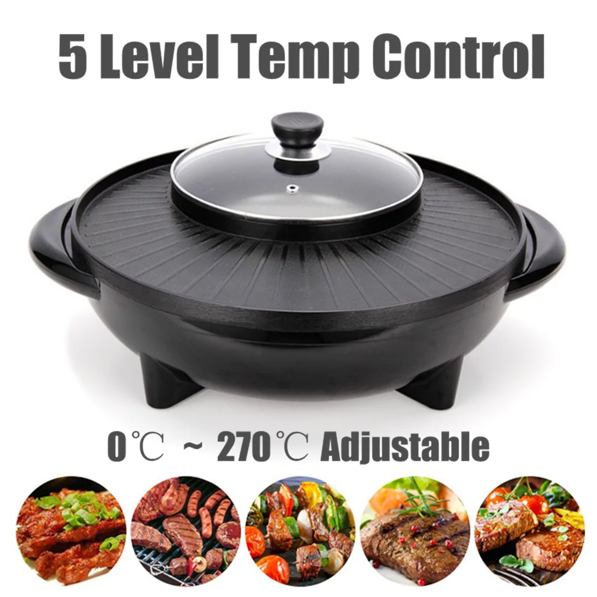 1350W Multifunctional Electric BBQ Grill Non Stick Plate Barbecue Pan Hot Pot Dinner Party Picnic Skillet Maker 2-8 People 220V
1350W Multifunctional Electric BBQ Grill Non Stick Plate Barbecue Pan Hot Pot Dinner Party Picnic Skillet Maker 2-8 People 220V