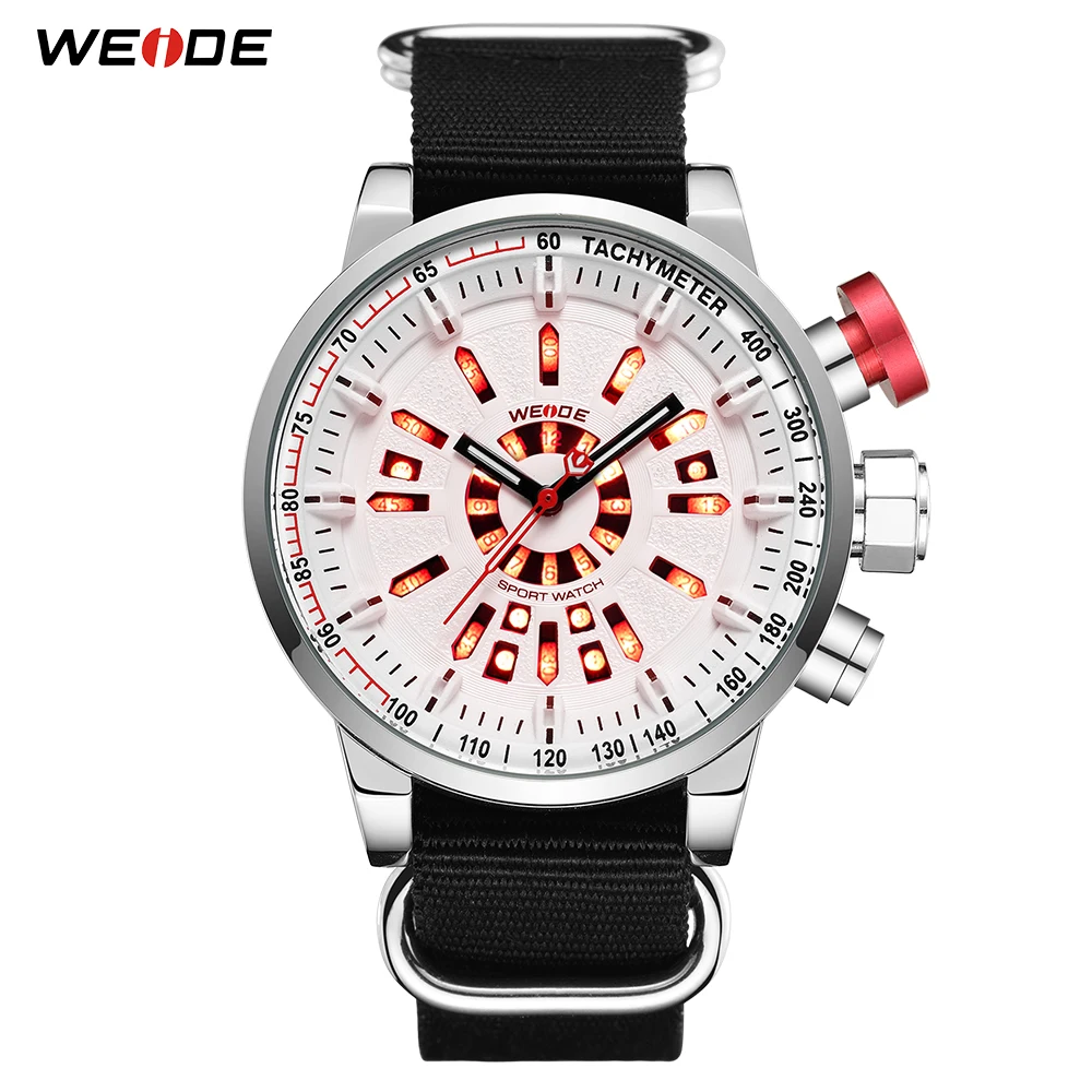 WEIDE Men Sports Watches Military Black Nylon Strap White Dial Quartz Movement Analog Male Clock Wristwatches Relogio Masculino
WEIDE Men Sports Watches Military Black Nylon Strap White Dial Quartz Movement Analog Male Clock Wristwatches Relogio Masculino