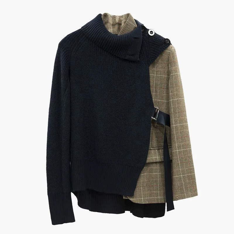 TVVOVVIN Jacket Knitted Spliced Irregular Woman Winter Coat Long Sleeve Lace Up Women Tops All Match Asymmetry Female Coat V972
TVVOVVIN Jacket Knitted Spliced Irregular Woman Winter Coat Long Sleeve Lace Up Women Tops All Match Asymmetry Female Coat V972