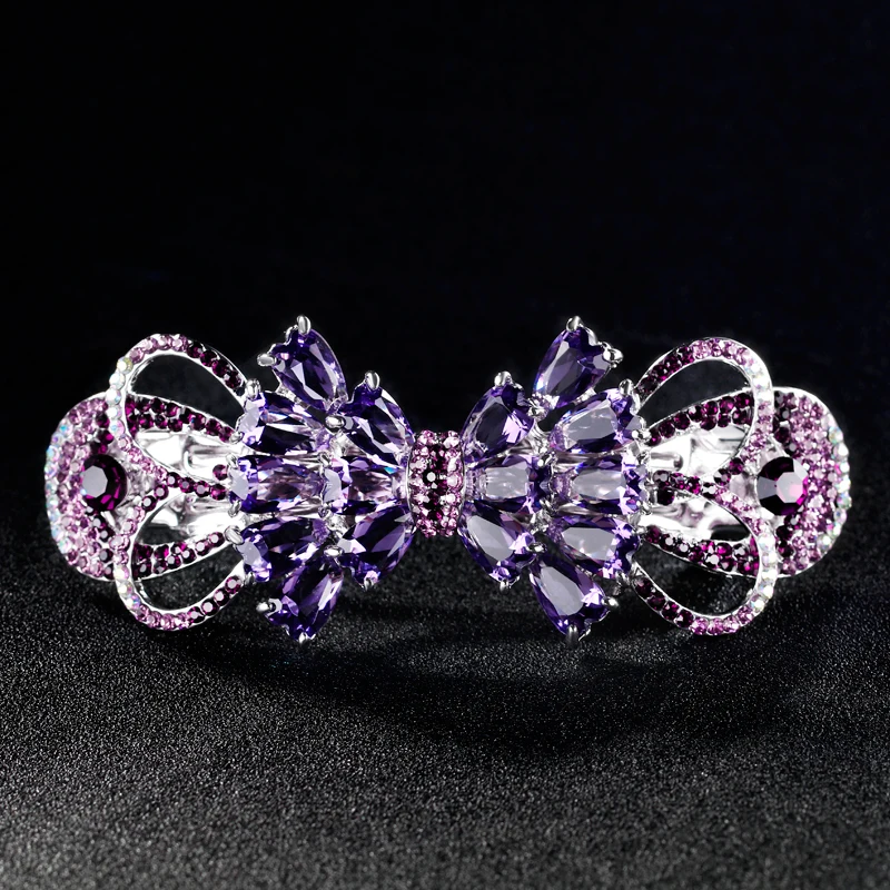 Danbihuabi Luxury Crystal Blue/purple Bowknot Hair Clip Headwear Barrette Hairpin Accessories Jewelry Woman Girl Wedding
Danbihuabi Luxury Crystal Blue/purple Bowknot Hair Clip Headwear Barrette Hairpin Accessories Jewelry Woman Girl Wedding