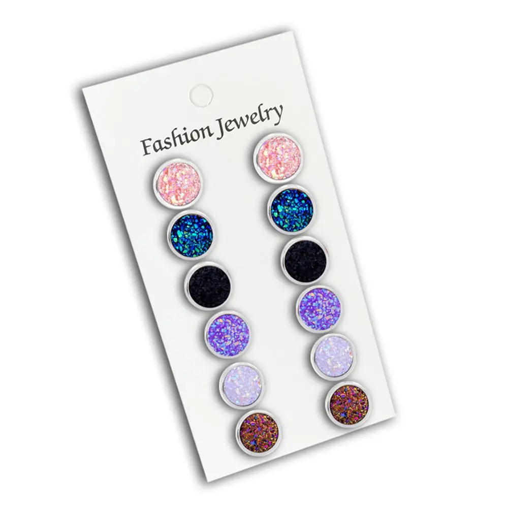 6 Pair/pack Multicolor Crystal Rhinestone Stud Earrings Piercing Cute Round Earring For Women Jewelry Accessories
6 Pair/pack Multicolor Crystal Rhinestone Stud Earrings Piercing Cute Round Earring For Women Jewelry Accessories