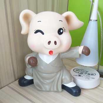 Kung fu pig up a creative living room cute cartoon piggy bank for bedroom decor sculptures room
Kung fu pig up a creative living room cute cartoon piggy bank for bedroom decor sculptures room